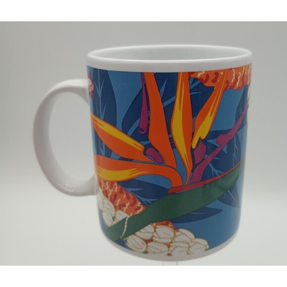 Vintage Hilo Hattie Bird of Paradise Mug  Cup Hibiscus Store of Hawaii 1999 - Picture 1 of 9